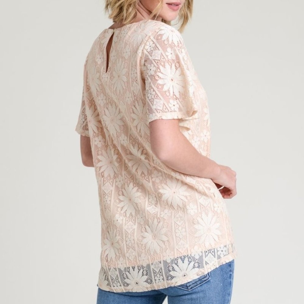 Jodifl Bell Sleeve Lace Top - Picture 5 of 6